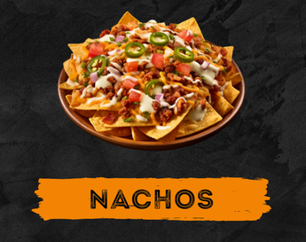 A plate of loaded nachos